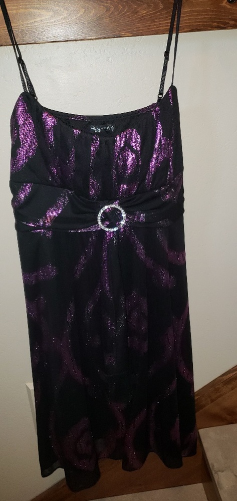 Black & Purple Party Dress - Size XL